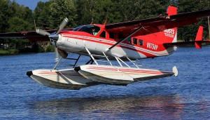 Cessna 208 on floats landing | Alaskafoto - Alaska Aircraft photography & Alaska Air Cargo photography