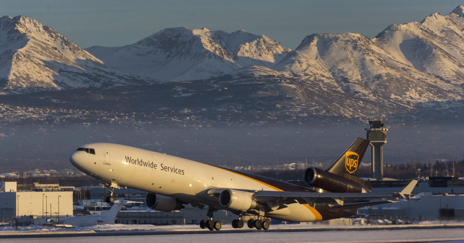 UPS MD-11 rotating at Ted Stevens Anchorage International Airport